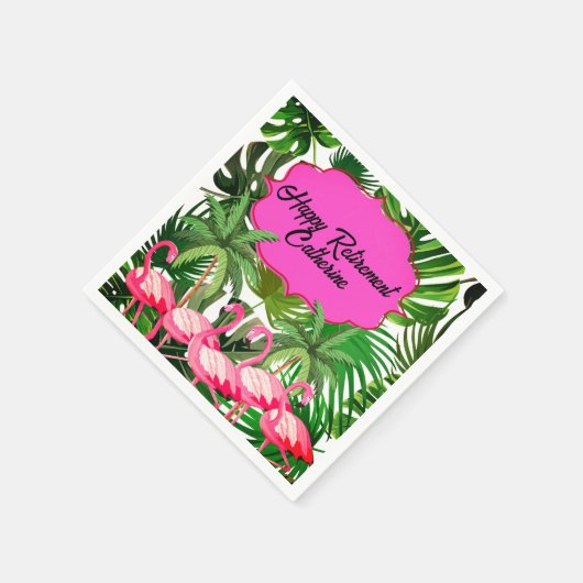 Flamingo Tropical Oerwoud Custom Pensioen Partij Servet (Hoek)