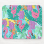 Flamingo Tropical Oerwoud Pattern Muismat (Voorkant)