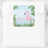 Flamingo Tropical Summer Dank u Stickers (Tas)