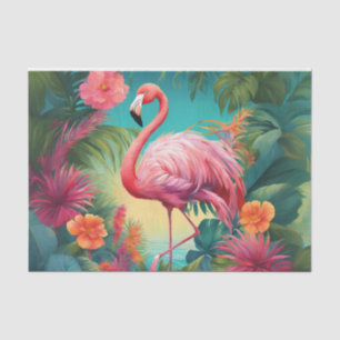 Flamingo Tropics Decoupage Tissuepapier