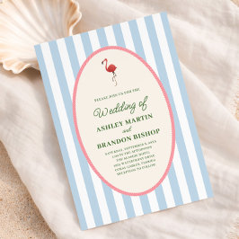 Flamingo Tropics Modern Coastal Island Wedding  Kaart