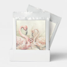 Flamingo Tropisch Monogram Bruiloft Feest 