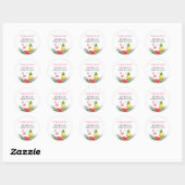 Flamingo Tropisch Roze Ronde Sticker (Vel)