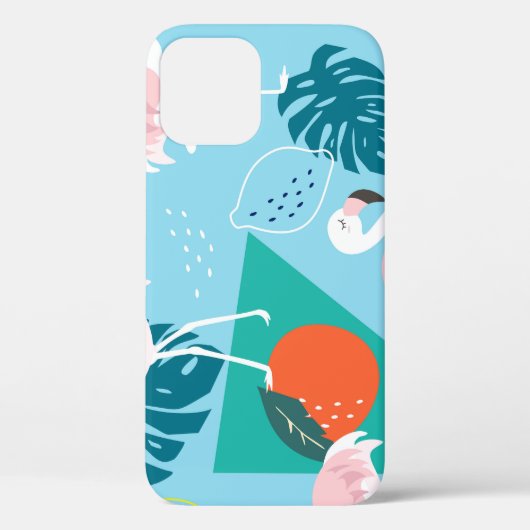 Flamingo Tropisch, Trendy  Patroon. Case-Mate iPhone Case (Achterkant)