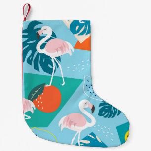 Flamingo Tropisch, Trendy Patroon. Kleine Kerstsok