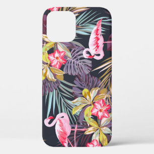 Flamingo Tropisch: Zomer Naadloos Patroon iPhone 12 Hoesje