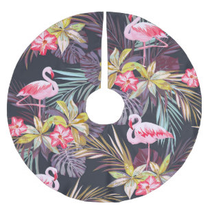 Flamingo Tropisch: Zomer Naadloos Patroon Kerstboom Rok