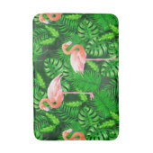 Flamingo tropische waterverf badmat (Voorkant Verticaal)
