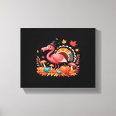 Flamingo Turkey Cute Flamingo Turkey Herfst Leaf T Canvas Afdruk (Voorkant)