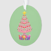 Flamingo Ugly Kerstmis Ornament (voorkant)