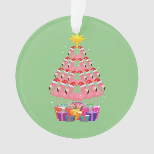 Flamingo Ugly Kerstmis Ornament (voorkant)