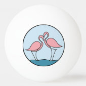 Flamingo Uw Bedrijfsronde Logo Art Custom Photo Pingpongballen (Voorkant)