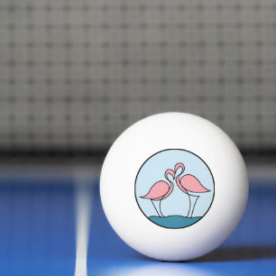 Flamingo Uw Bedrijfsronde Logo Art Custom Photo Pingpongballen