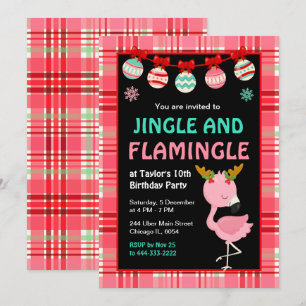 Flamingo Vakantie Verjaardagsfeestje Kaart