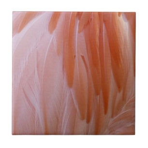 Flamingo-veren in roze tinten tegeltje