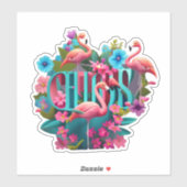 Flamingo Verhoog je stijl met Stickers (Vel)