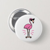 Flamingo verjaardag, flamingo, flamingo zonnebril ronde button 5,7 cm (Voorkant /achterkant)