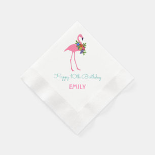 Flamingo verjaardagsfeest met Kerstmis Servetten