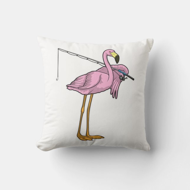 Flamingo Vist Fisher Gevist staaf Kussen (Voorkant)
