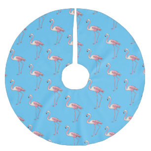Flamingo vogel cartoon illustratie kerstboom rok