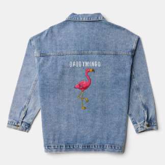 Flamingo Vogel Thema voor papa Denim Jacket