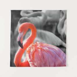 Flamingo Vogelfotografie Wandkleed