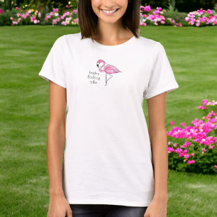 Flamingo vrijgezellenfeest bruidsmeisje kudde stam t-shirt
