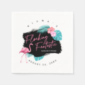 Flamingo vrijgezellenfeest Flocking Fantastisch V2 Servet (Voorkant)