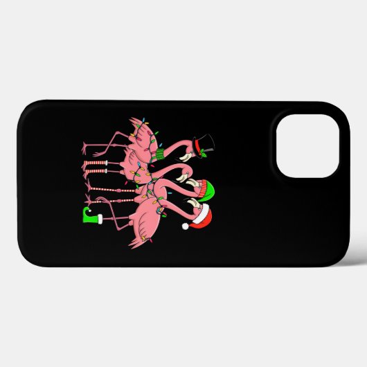 Flamingo Vrolijk Kerstfeest Grappig Flamingo Lover Case-Mate iPhone Case (Achterkant (horizontaal))