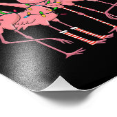 Flamingo Vrolijk Kerstfeest Grappig Flamingo Lover Foto Afdruk (Hoek)