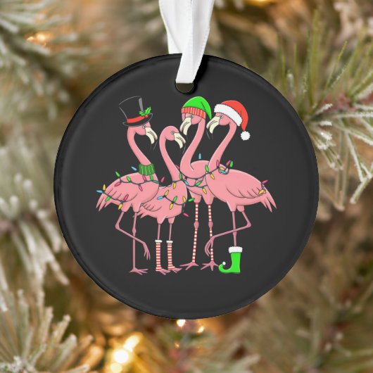 Flamingo Vrolijk Kerstfeest Grappig Flamingo Lover Ornament (Boom)