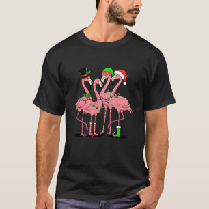 Flamingo Vrolijk Kerstfeest Grappig Flamingo Lover T-shirt