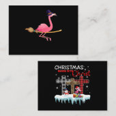 Flamingo | Vrouwen Funny Flamingo Witch Halloween Informatiekaartje (Voorkant / Achterkant)