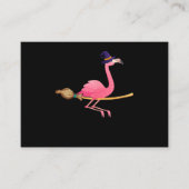 Flamingo | Vrouwen Funny Flamingo Witch Halloween Informatiekaartje (Voorkant)