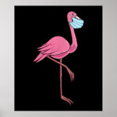 Flamingo | Vrouwenparodie in een gezichtsmasker Poster (Voorkant)