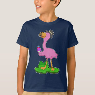 Flamingo wafel ijs t-shirt