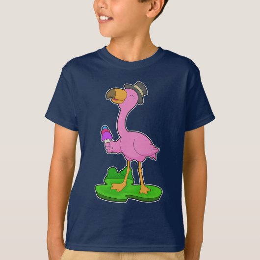 Flamingo Waffle ijs T-shirt (Voorkant)