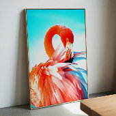 Flamingo wall art poster