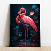 Flamingo Wall Art Poster Afdrukbare kunst aan de m