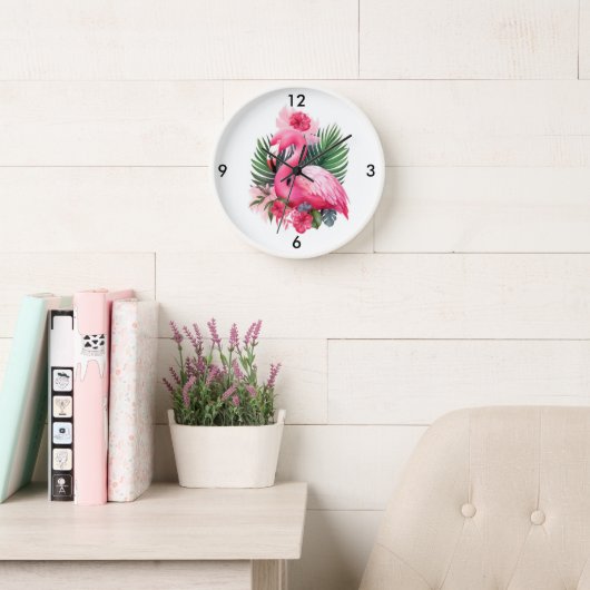 Flamingo Wall Clock (Leeskamer)
