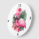 Flamingo Wall Clock Grote Klok (Hoek)