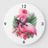 Flamingo Wall Clock Grote Klok (Voorkant)