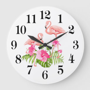 Flamingo Wandklok Grote Klok