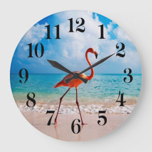 Flamingo Wandklok Grote Klok