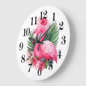 Flamingo Wandklok Grote Klok (Hoek)