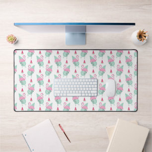 Flamingo & Watermeloen Pastel Patroon 2 Bureaumat