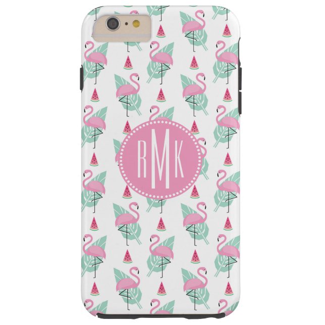Flamingo & Watermelon Pastel Pattern Case-Mate iPhone Case (Achterkant)