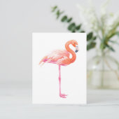 Flamingo-waterverf Briefkaart (Staand voorkant)