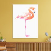 Flamingo-waterverf Canvas Afdruk (Insitu (Woonkamer))