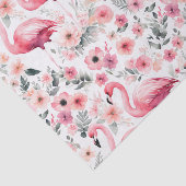 Flamingo Waterverf Girly Hot Roze Tissuepapier (Detail)